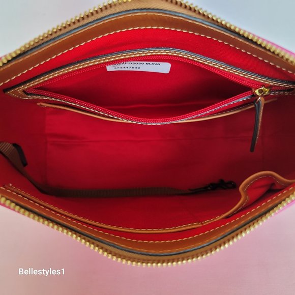 DOONEY & BOURKE Wexford Smooth Leather Hobo Shoulder Bag-Magenta color 🎈$169. - Picture 15 of 16